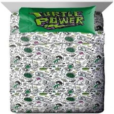 Teenage Mutant Ninja Turtles Soft Cozy 3-Pcs Twin Bedding Sheet Set for Kids