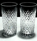 2 VINTAGE WATERFORD CRYSTAL ALANA HIGHBALL  12 oz TUMBLER GLASSES 5 5/8"