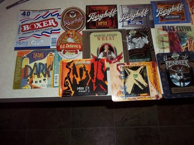 34 Different Older BEER BOTTLE LABELS Nice Selection all Very Good Bar Tavern