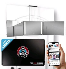 The 360 Mirror - 3 Way Mirror for Self Hair Cutting - Black - With Led
