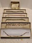 6 circa 2010 JTV Semi Precious Gems .925 Sterling Silver 5 Bracelets, 1 Necklace