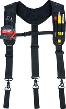 Tool Belt Suspenders,Heavy Duty 3-Points Padded Construction Work Pouch Suspende