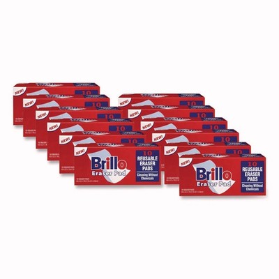 Brillo 56102 3.2'' x 4.6'' Commercial Eraser Pads - White (12/Carton) New