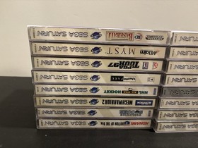 Sega Saturn Console Lot Of 16 Games In Cases, Controller & Hookups Tested Works!