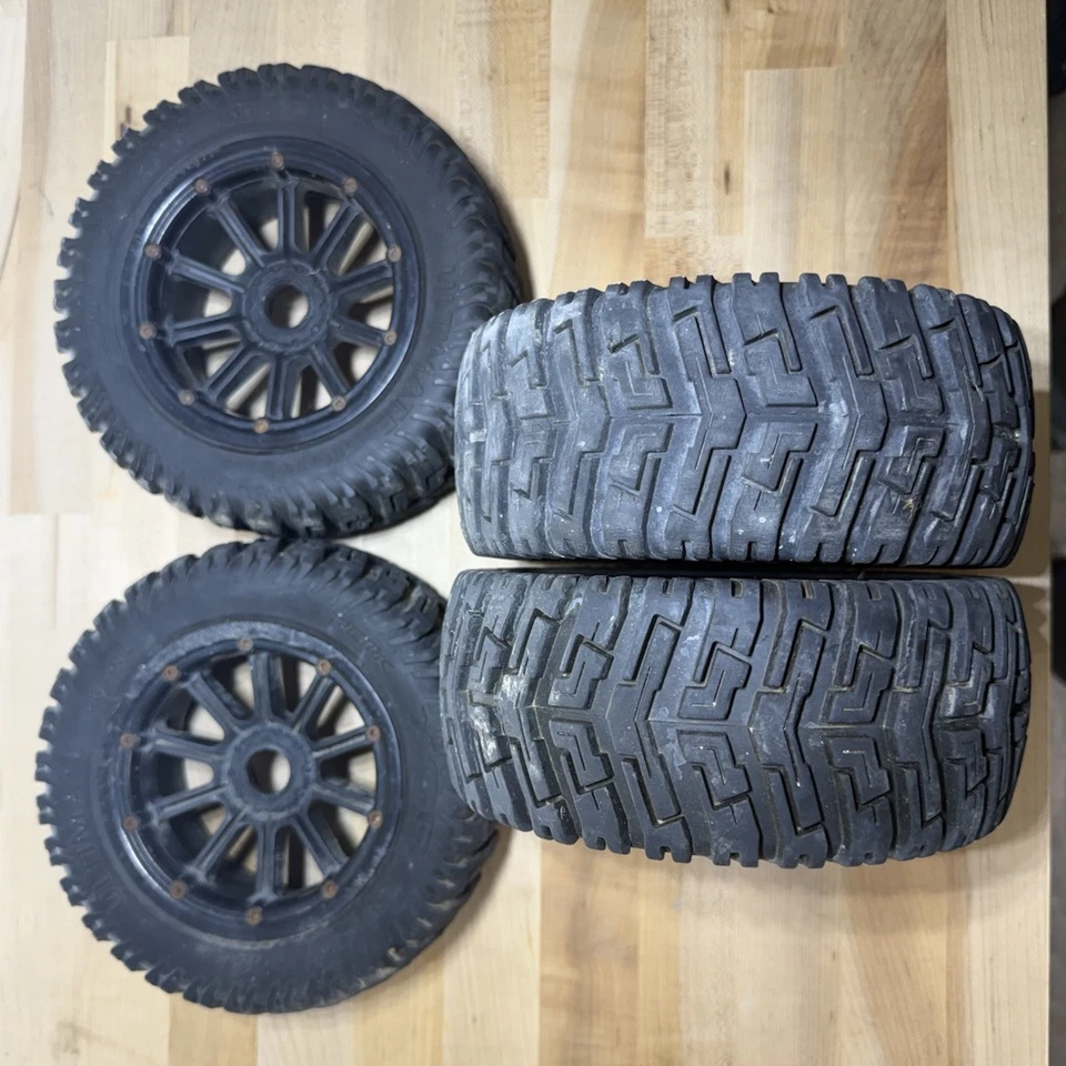 RCMK XCR-1000 -- Wheels and Tires SET of 4 -- 1/5 RC OEM Original Gas RC RARE - Image 2 of 3