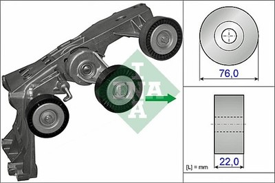 534 0431 10 INA belt tensioner, V-ribbed belt for Mercedes-Benz