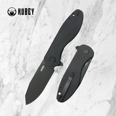 KUBEY MASTER CHIEF LINERLOCK FLIPPER KNIFE BLACK G10 14C28N STAINLESS KU358N