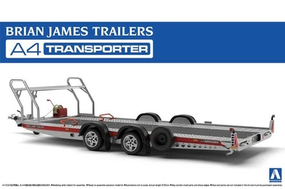 Brian James Trailer A4 Transporter Auto Anhänger 1:24 Model Kit Aoshima 052600