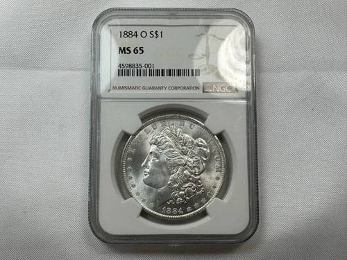 1884 O Morgan Silver Dollar NGC MS65
