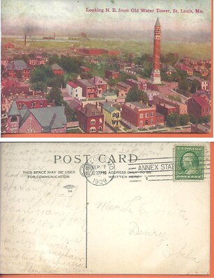 Looking N. E. from Old Water Tower, St. Louis, Mo. 1909