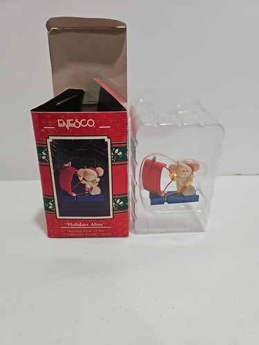 Enesco Christmas Ornament 1991 Holidays Ahoy Mouse Sailboat - Picture 9 of 9