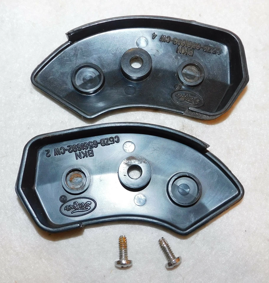 Mustang GT GTA Shelby Cougar Xr7 1965 1966 1967 original L+R cubiertas de bisagra de asiento negras Foto 3 de 3