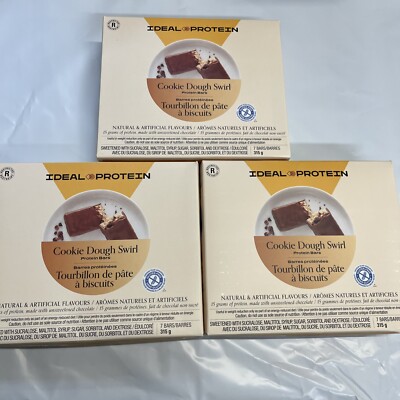Ideal Protein Cookie Dough Swirl bars 3 boxes BB 09/30/26 FREE Ship