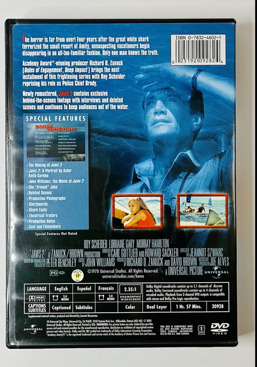 Jaws 2 (DVD, 1978) 25192092824| eBay