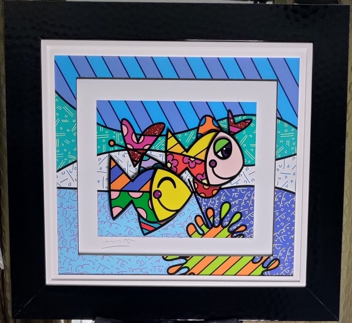 Romero Britto Happy Journey 2019 Sculptograph Hand Signed Limited