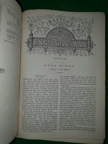 1873 THE YOUNG ENGLISHWOMAN LITERATURE FASHIONS NEEDLEWORK by BEETON 11 COL PLTS - Picture 15 of 17