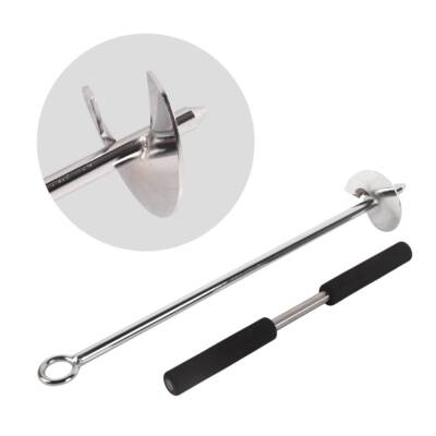 Sand Anchor 17'' Auger Anchor Stainless Steel with Removable Handle for the Beach
