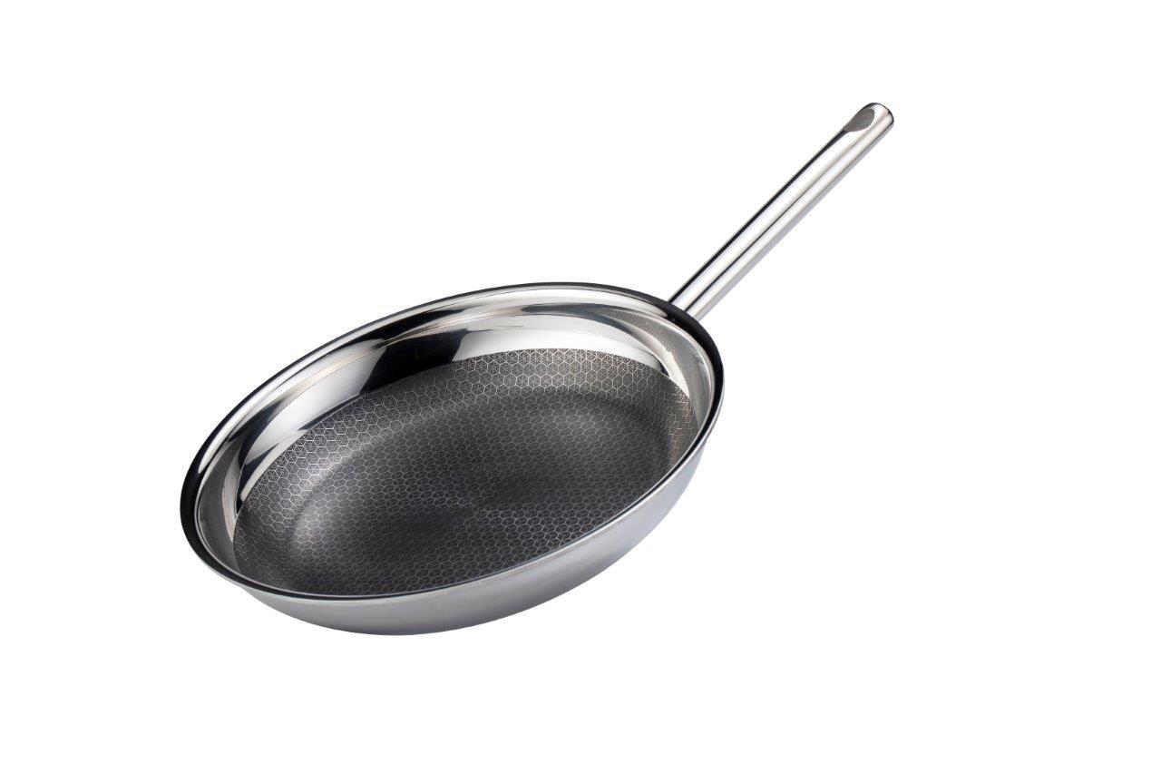 Profi Gastro Bratpfanne 26 28 30 cm 18/10 Edelstahl kratzfest Induktion Allherd