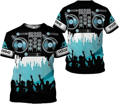 Custom DJ Shirts Tshirts Gifts for Women Best Gifts for DJs Men Funny DJ T Shirt