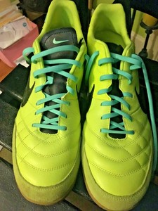 Soccer Lime Green \u0026 Black Leather Mens 