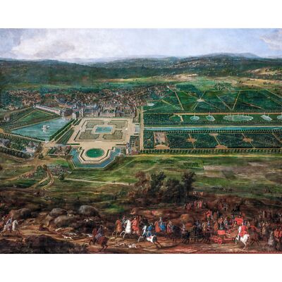 Martin, View of the Chateau de Fontainebleau, 100% Cotton Art Paper, 38'' x 48''