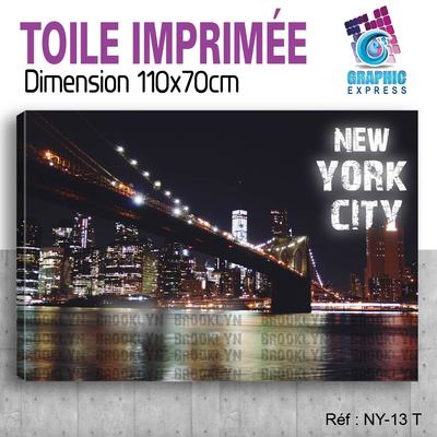 Tableau Toile Déco Murale New York 50x30cm - Impression Moderne - Pour Intérieur/extérieur