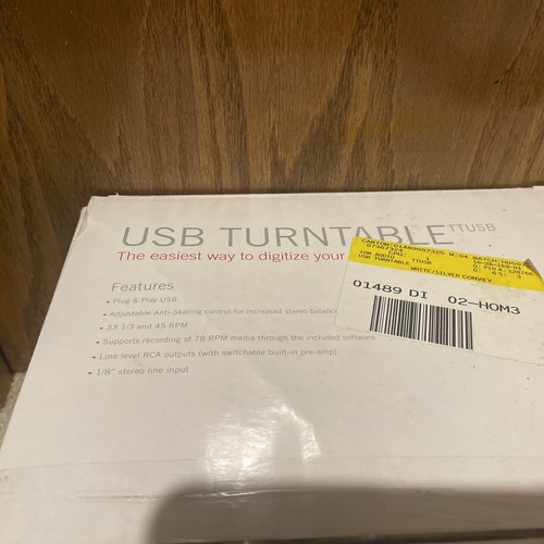 Ion Audio TTUSB 10 Vinyl Recording USB Turntable BRAND NEW - Afbeelding 2 van 4