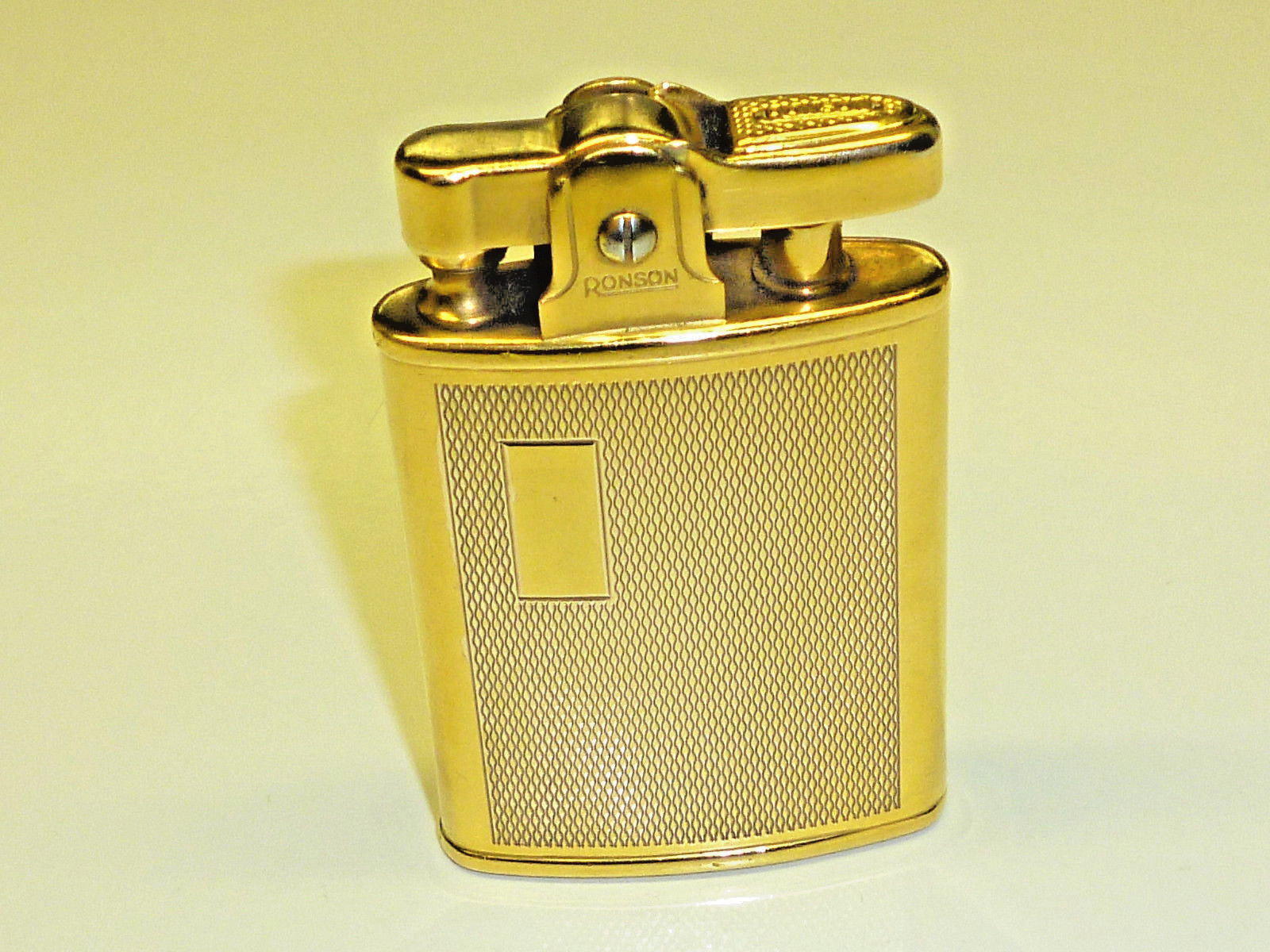 RONSON SOLID 9CT GOLD BANKER LIGHTER - LIGHTER - PAT. 621570 - ENGLAND - NICE
