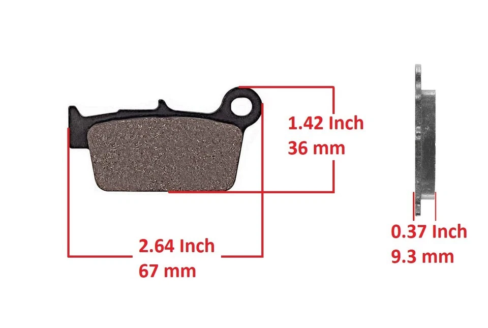 Pastillas de freno traseras para TM EN125 EN144 EN250 EN300 EN450Fi EN530F 2005-2021 Pastilla trasera Foto 2 de 4