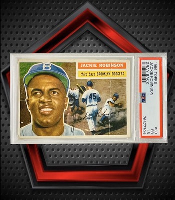 Jackie Robinson *PSA 1.5* 1956 Topps ‘Gray Back’ #30 Dodgers MLB | eBay