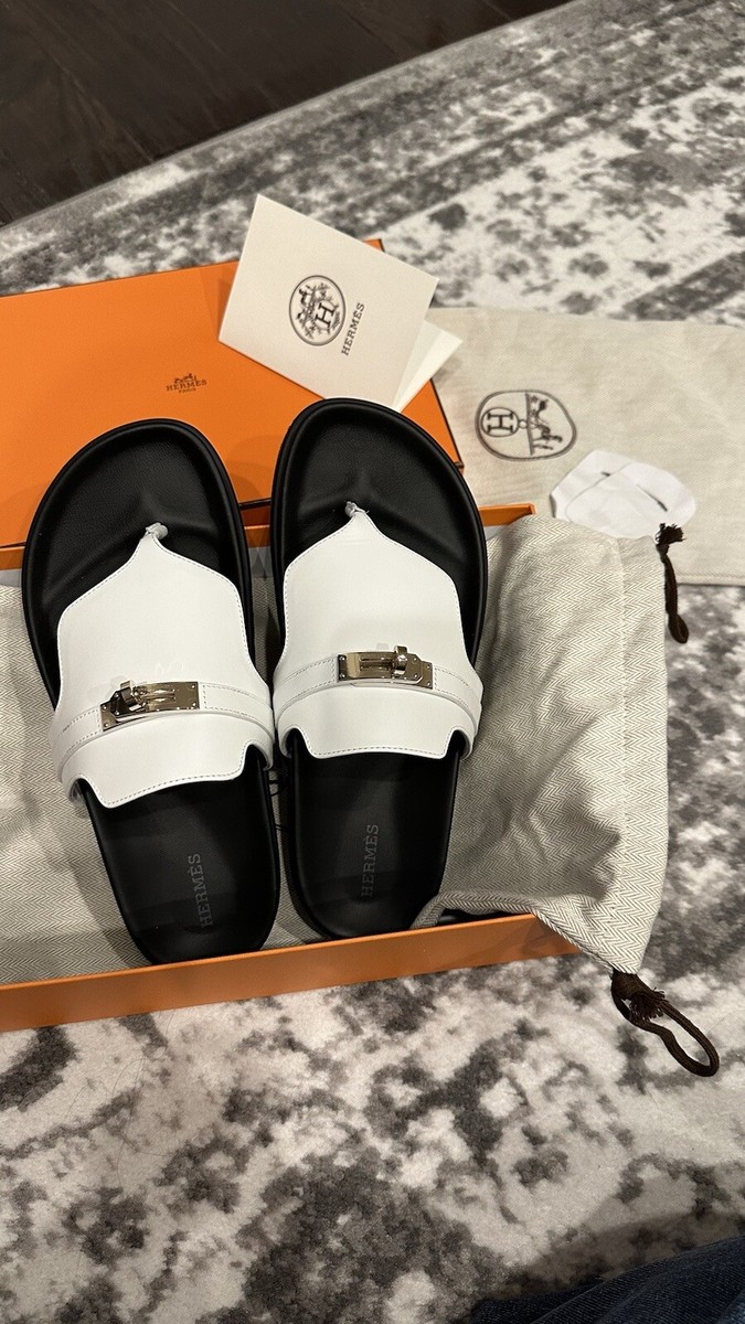 【関税込み】Gemini Slides - Elleme - White/Black - Leather 3701458450672_BACK_8de333625e_