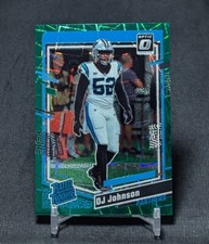 DJ Johnson Green Velocity Prizm Rated Rookie RC 2023 Optic Card #214 Panthers. rookie card picture