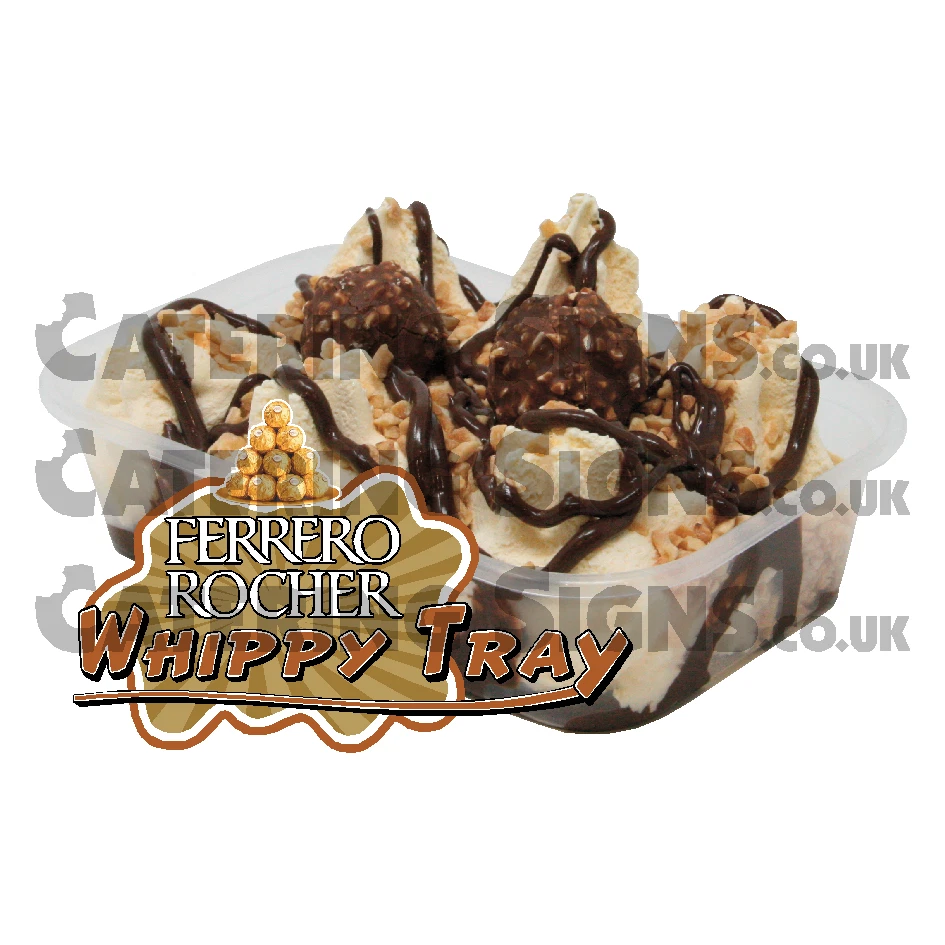 Ferrero Rocher Tray Whippy Ice Cream Sticker - Catering Van Die Cut Decal