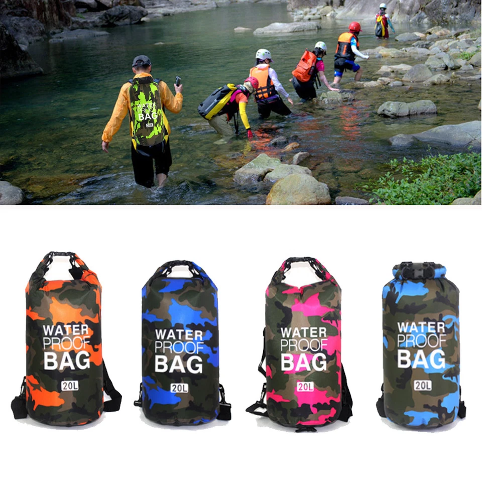 Outdoor Reise Kajak Wandern Dry Bag Roll Wasserdichte Packsack Ocean Rucksäcke A - Bild 3 von 4