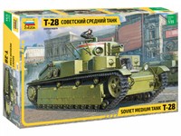T-28 Heavy Tank 1:3 5 Kunststoff Modell Kit Zvezda