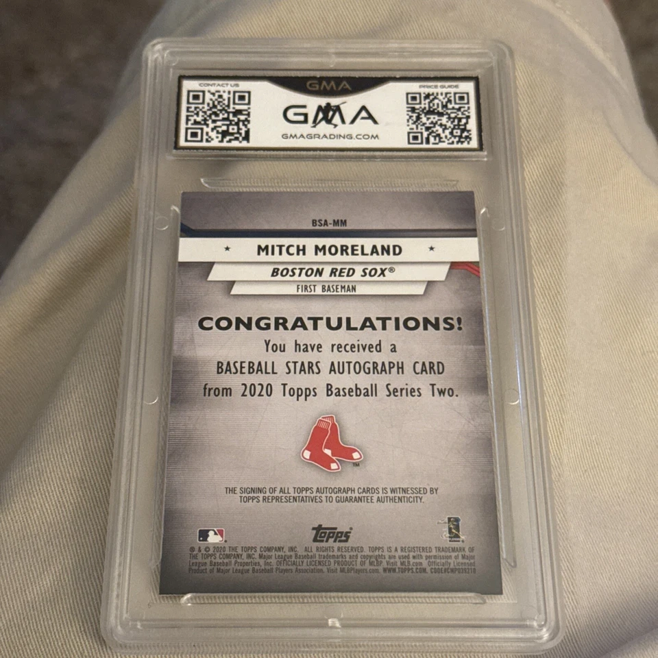 2020 Topps BSA-MM Mitch Moreland Gem 10 - Image 2 of 3