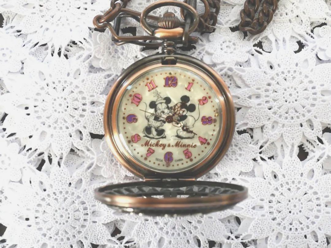 Mickey Minnie Premium Rhinestone Relief Pocket Watch Disney eBay
