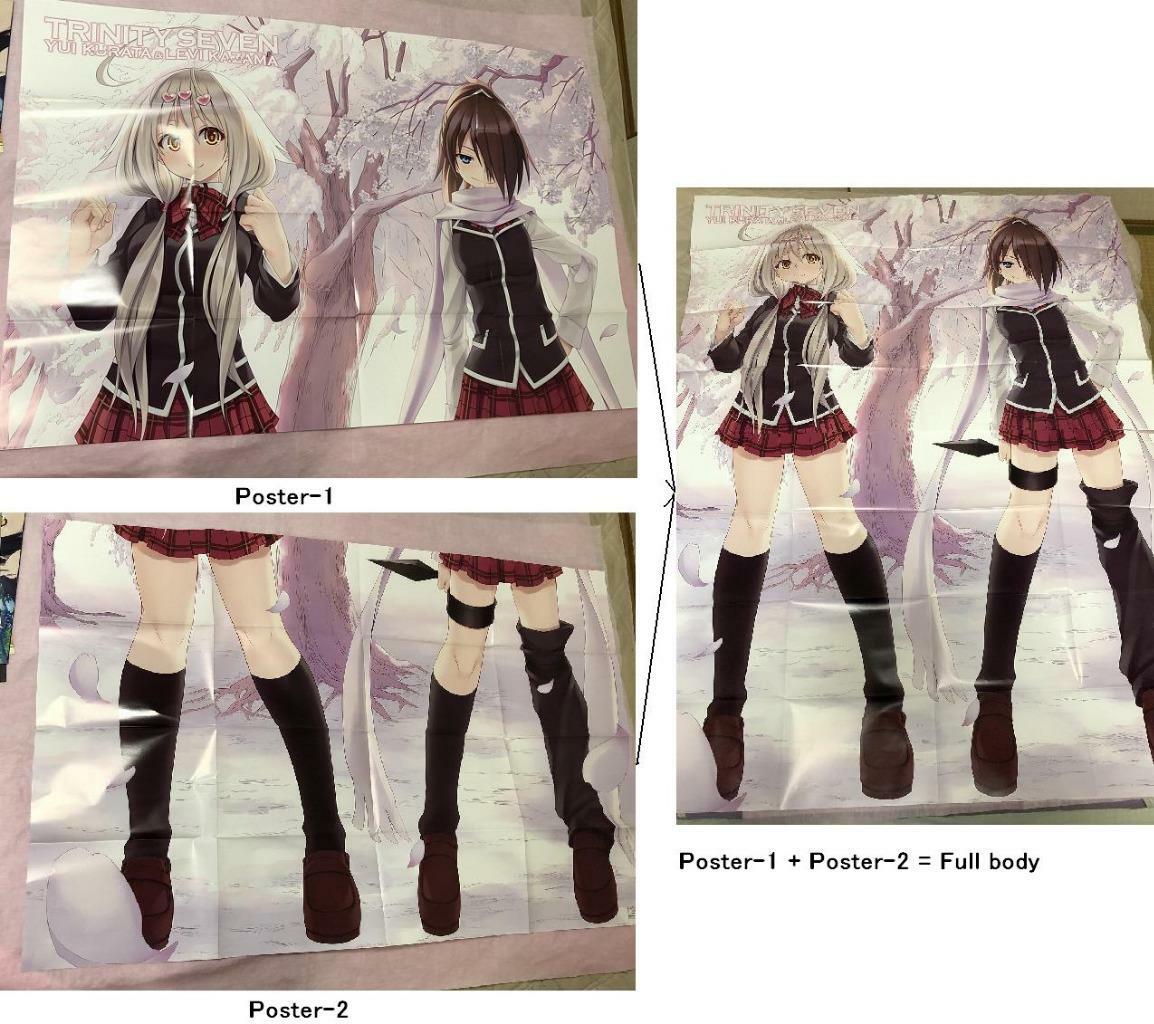 Trinity Seven YUI KURATA LEVI KAZAMA Big Posters(2pcs) Set FS +TN