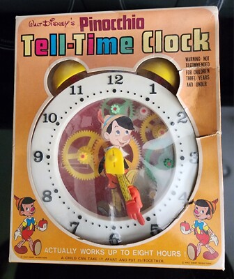 【セール】TinToy クロッキー(clocky) Pinocchio Tell-Time Clock,Walt Disney Production | eBay