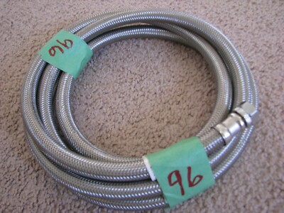 96''STAINLESS STEEL DISHWASHER / FAUCET HOSE 3/8 X 3/8