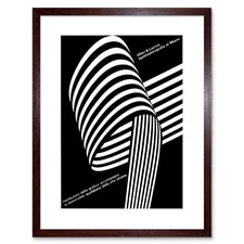 Advert Cultural Ing Italy Black White Abstract Framed Wall Art Print