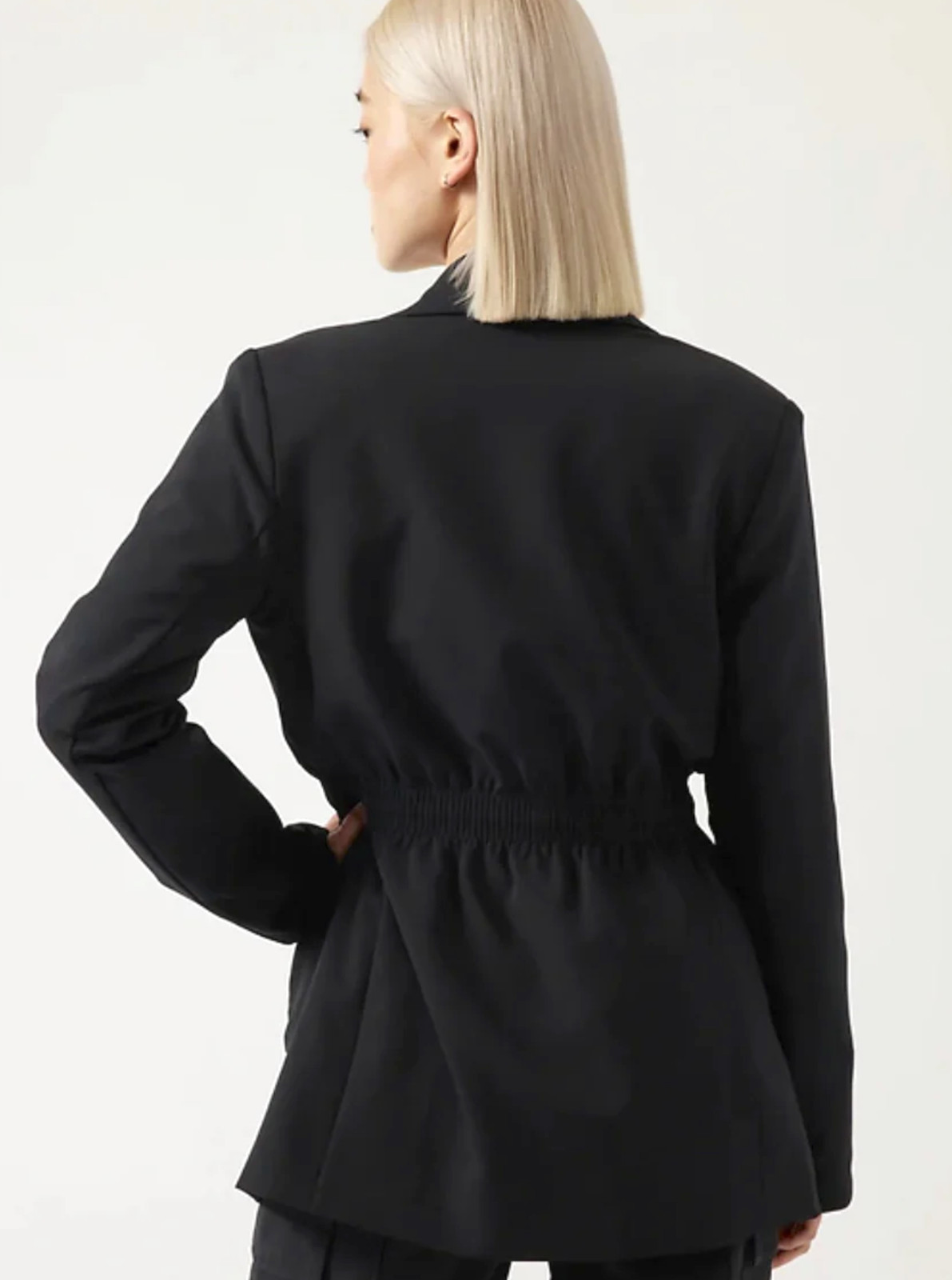 Athleta Solid Black Endless Permatwill Blazer Siz… - image 3