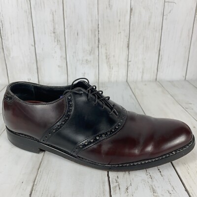 Florsheim 20392 Leather Oxfords Two Tone Saddle Burgundy  display picture 1