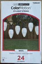 Gemmy Lightshow 24 Count 23 ft C9 Color Motion White LED Christmas Lights