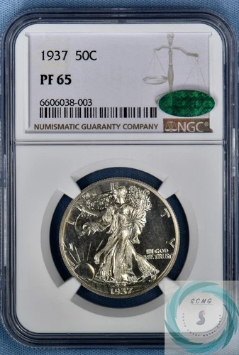 1937 Walking Liberty Half Dollar NGC PF 65 w/CAC - Tougher Year Beauty!