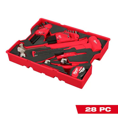 Hex Key and Hammer Set with Tray for PACKOUT Drawers (28-Piece)