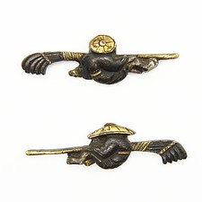 Menuki kumade (rake) Japanese Sword Fitting Samurai Katana Wakizashi Tanto