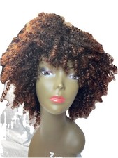 Afro Brown Black Spiral Cute Wig