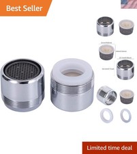 High-Efficiency 1.5 GPM Faucet Aerator - 2 Pack Chrome Dual Thread Solution