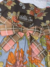 Matilda Jane Girls Dress 2 Knot Tie Ruffle Floral Jumper Pumpkin Patch Fall 2T